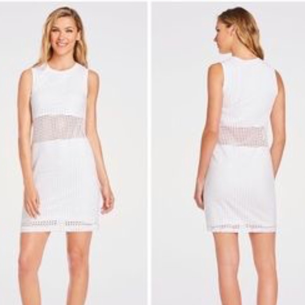 Fabletics White Perforated Dress